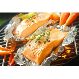 Maistinė aliuminio folija, 8 metrų storio ritinys