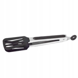 Nerūdijančio plieno grotelių žnyplės su užraktu ir lanksčiomis rankenomis.