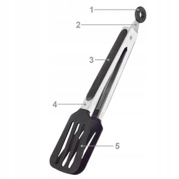 Nerūdijančio plieno grotelių žnyplės su užraktu ir lanksčiomis rankenomis.