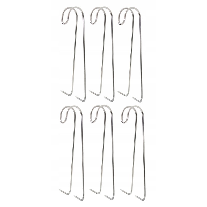 Rūkymo kabliukai 6vnt nerūdijančio plieno kabliukai žuvies rūkymo kabliukai