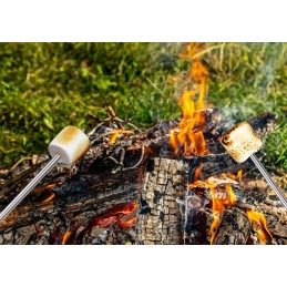 Zefyro lazdelės 70 cm, nerūdijančio plieno zefyrų lazdelės laužui