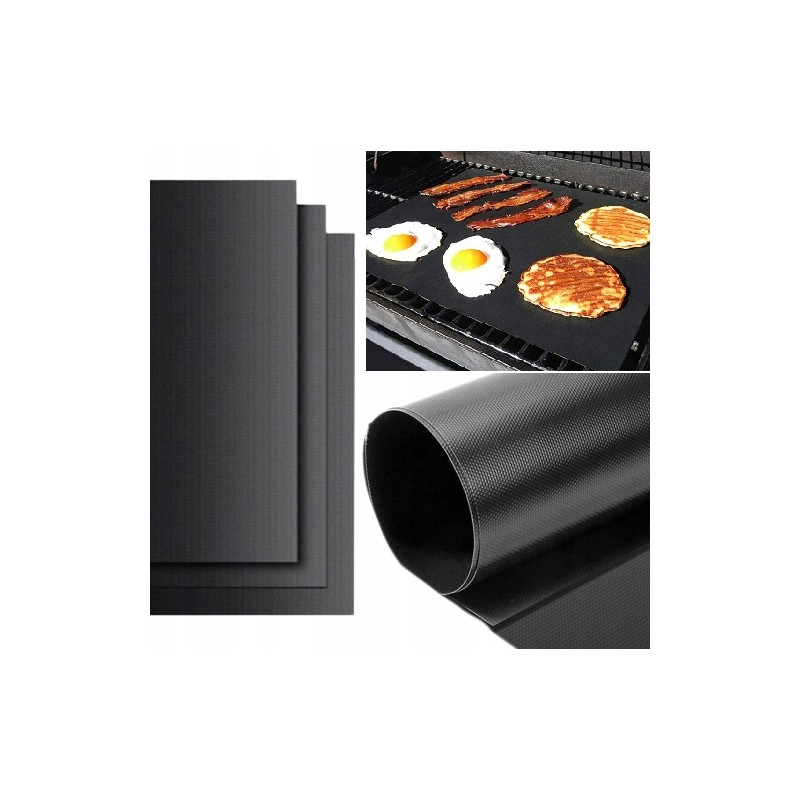 Tefloninis kepimo kilimėlis orkaitei, griliui, daugkartinio naudojimo grilio padėklas x3