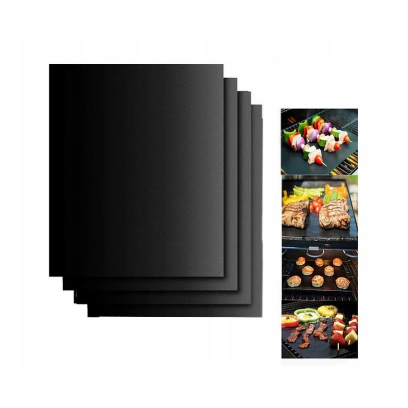 4 tefloninių kilimėlių rinkinys griliui arba orkaitei.