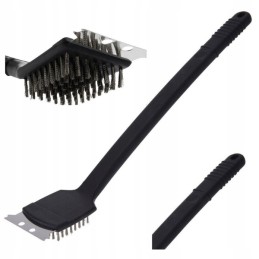 Grilio šepetys, grotelių grandiklis, 2in1, ilga rankena