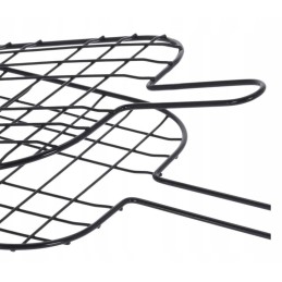 Grilio grotelės mėsainiams, tinklinės grotelės, rakinamos, ilga rankena