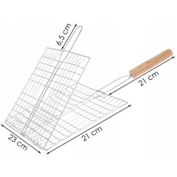 Dvigubos grotelės mėsai, daržovėms ir patiekalams kepti ant grotelių