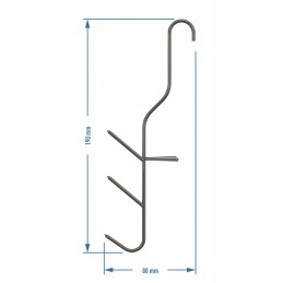 Kabliukai trigubas žuvies rūkymo kabliukas 5 vnt