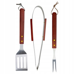 Virtuvės reikmenų rinkinys šašlykams, virtuvinės žnyplės, dideli stalo įrankiai, 3 vnt