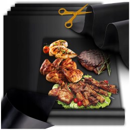 Tefloninio kilimėlio grilio kilimėlis kepimui daugkartinio naudojimo bbq padėklas 4 vnt