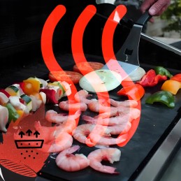 Tefloninio kilimėlio grilio kilimėlis kepimui daugkartinio naudojimo bbq padėklas 4 vnt