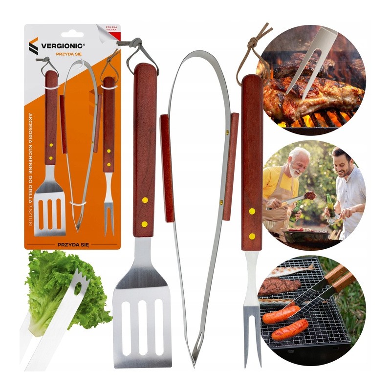 Virtuvės priedai griliui 3 vnt