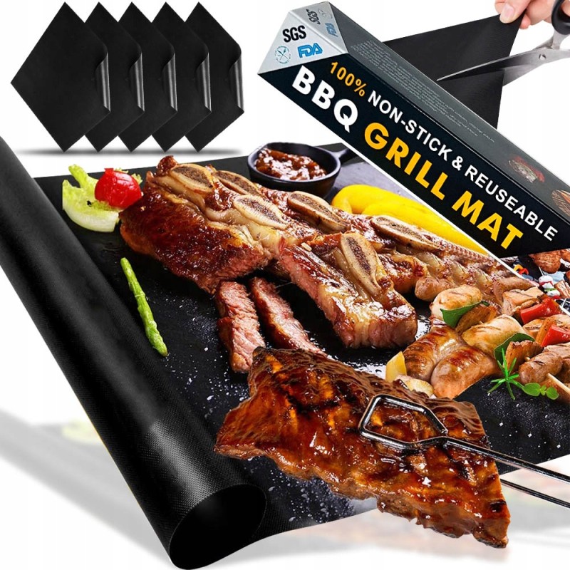 Tefloninis grilio kilimėlis grilio padėklas orkaitės padėklas kepimas 5 vnt