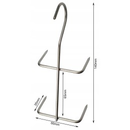 F-302 kabliukas, kabliukai žuvies filė rūkyti, 3 vnt