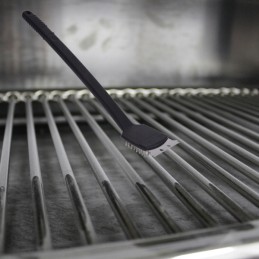 Grilio šepetys, grotelių grandiklis, 2in1, ilga rankena