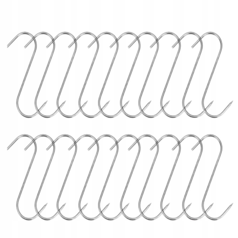 Nerūdijančio plieno rūkymo kabliukai žuvies mėsos šalto gabalo rūkymo kabliukai 15 cm