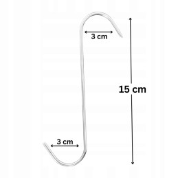 Nerūdijančio plieno rūkymo kabliukai žuvies mėsos šalto gabalo rūkymo kabliukai 15 cm