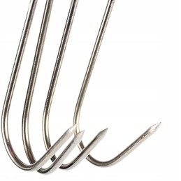 Nerūdijančio plieno rūkymo kabliukai žuvies mėsos šalto gabalo rūkymo kabliukai 15 cm