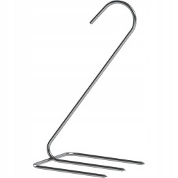 Rudi kabliukai vištienos rūkymui, trigubas plieninis, 5 vnt.