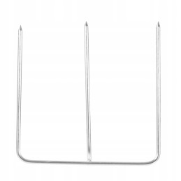 Rudi kabliukai vištienos rūkymui, trigubas plieninis, 5 vnt.