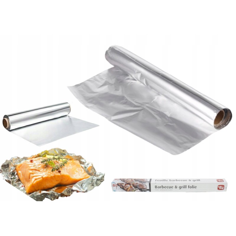 Maistinė aliuminio folija, 8 metrų storio ritinys