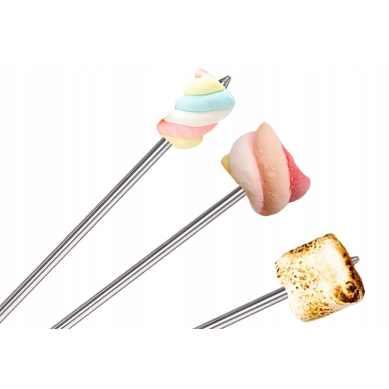 Zefyro lazdelės 70 cm, nerūdijančio plieno zefyrų lazdelės laužui