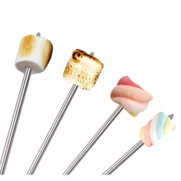 Zefyro lazdelės 70 cm, nerūdijančio plieno zefyrų lazdelės laužui