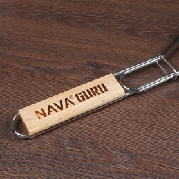 Metalinės grotelės žuviai kepti, bbq guru, 60x14 cm