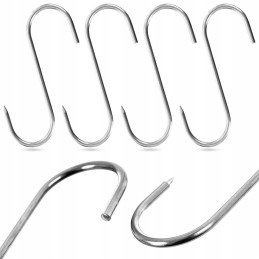 Kabliukas plieninis rūkymo kabliukas, rinkinys 4 vnt 15x12 cm