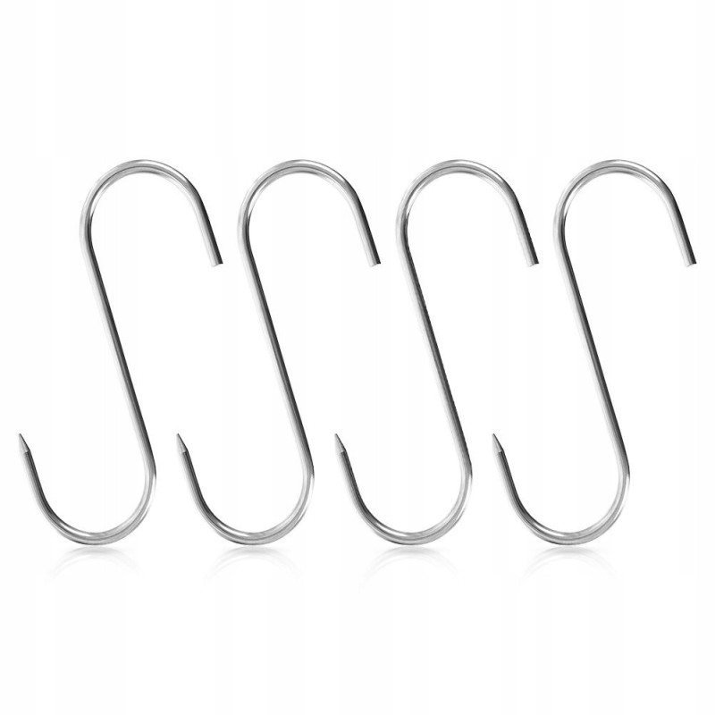 Kabliukas plieninis rūkymo kabliukas, rinkinys 4 vnt 15x12 cm