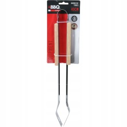 Grilio žnyplės su medine rankena