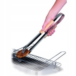 Grilio žnyplės su medine rankena