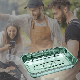 Grilio padėklai, 4 vnt., aliuminio padėklai