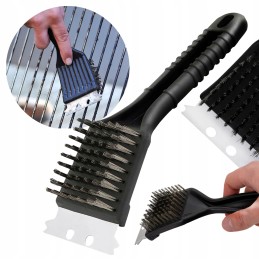 Grilio valymo šepetys, grotelių grandiklis, 2 viename vielos grandiklis