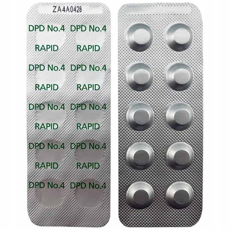 Greitai tirpstančios tabletės aktyviojo deguonies testeriui DPD 4