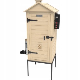 Medinė elektrinė rūkykla browin100e dūmų generatorius karšto oro cirkuliacija zrebki