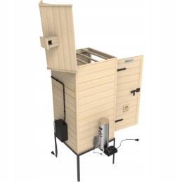 Medinė elektrinė rūkykla browin100e dūmų generatorius karšto oro cirkuliacija zrebki