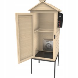 Medinė elektrinė rūkykla browin100e dūmų generatorius karšto oro cirkuliacija zrebki