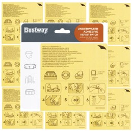 Baseino grebėstai, baseino remonto rinkinys, šlapiems vandeniui atsparūs klijai