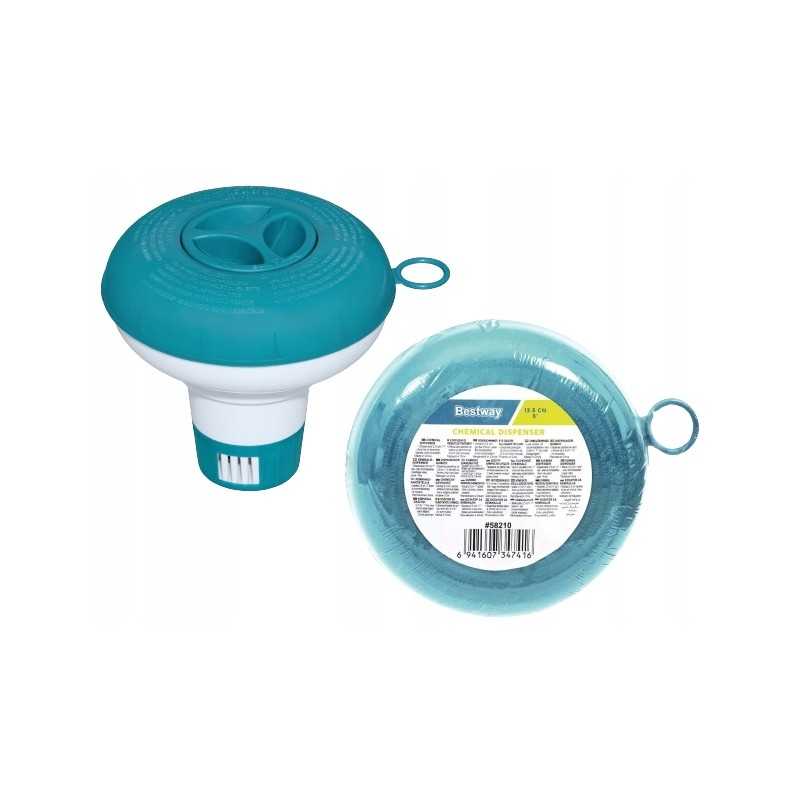 Baseino cheminių medžiagų dozatorius, baseino plūdė, bestway 58210 kapsulės