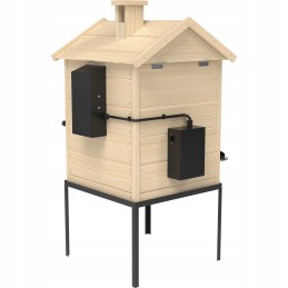 Medinė elektrinė rūkykla 115l dūmų generatoriaus karšto oro cirkuliacijos kabliukai