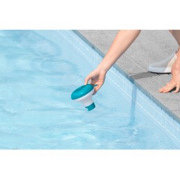 Praktiškas baseino cheminių medžiagų dozatorius, skirtas mažoms tabletėms bestway 58210