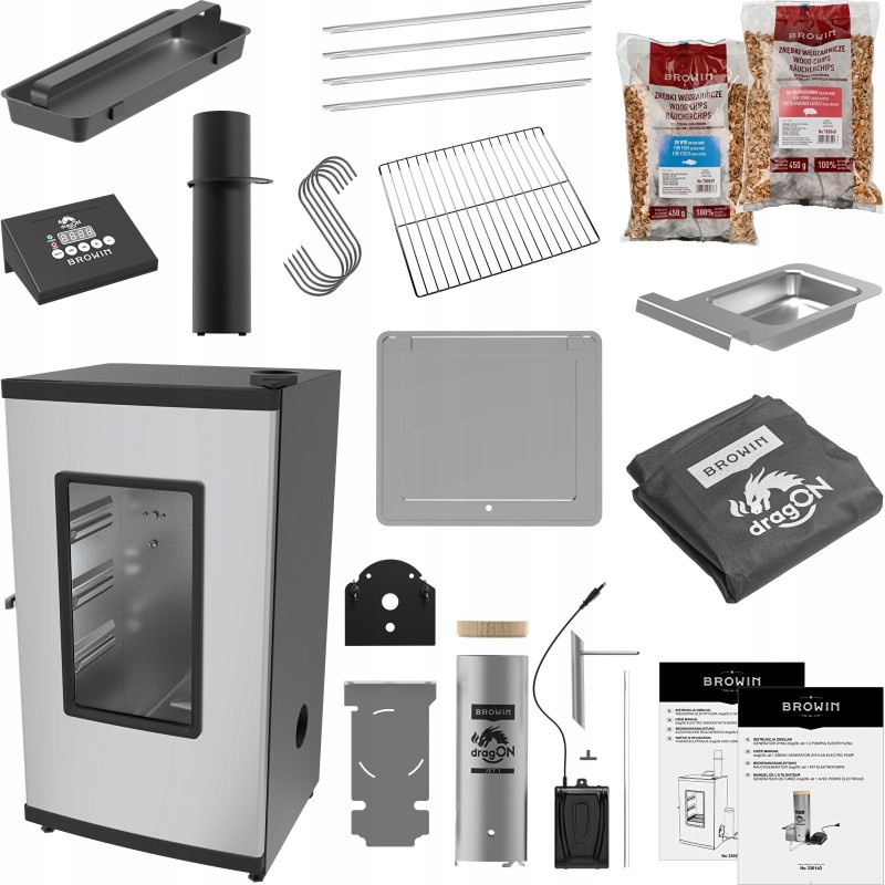 Automatinė skaitmeninė elektrinė rūkykla, šalto karšto rūkymo rinkinys