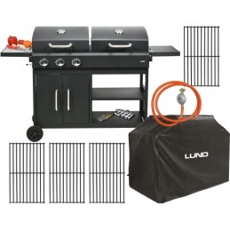 ⭐⭐double charcoal and gas grill 8.4 kw + cover⭐⭐