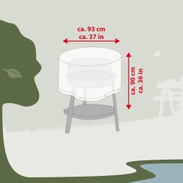 Ultranat didelis bbq grilio dangtis 93x90 cm vandeniui atsparus oxford 600d