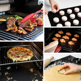 ⭐Tefloninis grilio kilimėlis, grilio padėklas, kepimui grilyje, rinkinyje 5 vnt.⭐
