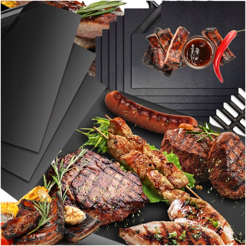 10x tefloninis kepimo kilimėlis, skirtas BBQ kepimo skardai