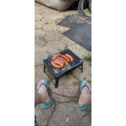 Sulankstomas turistinis nešiojamas medžio anglies sodo lagaminas su rankena