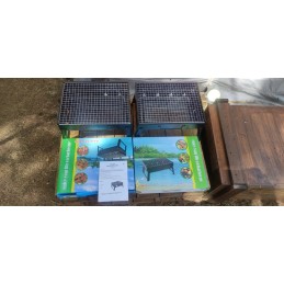 Sulankstomas turistinis nešiojamas medžio anglies sodo lagaminas su rankena