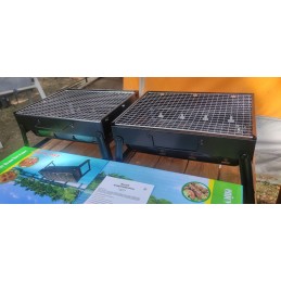 Sulankstomas turistinis nešiojamas medžio anglies sodo lagaminas su rankena