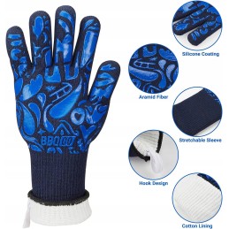 BBQ pirštinės, kepimo rankovė, saugus, atsparus ugniai, 800°C